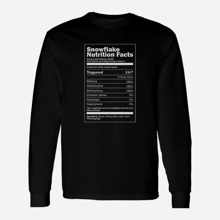 Political Snowflake Social Justice Warrior Facts Graphic Long Sleeve T-Shirt