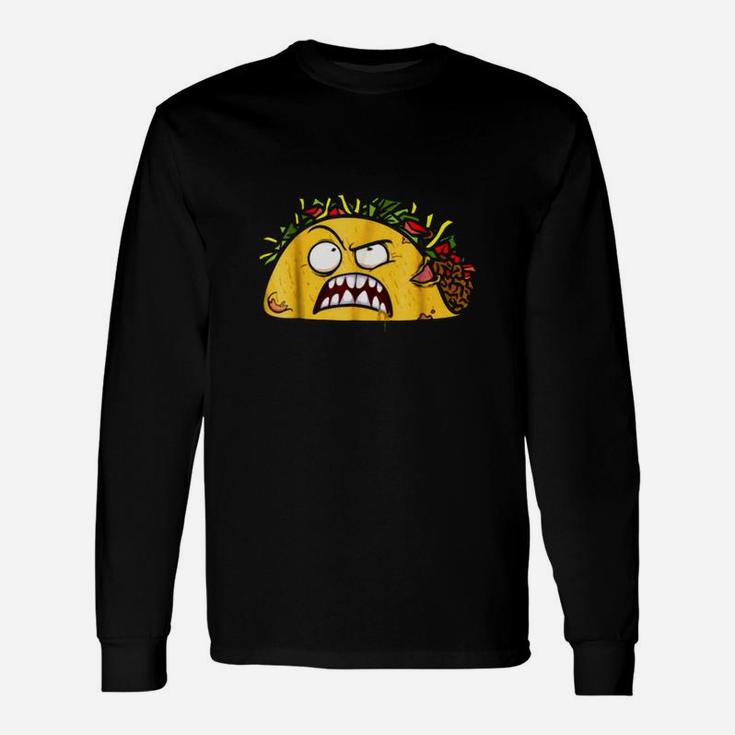 Premium Tacos Zombie Face Scary Halloween Costumes Shirt Long Sleeve T-Shirt