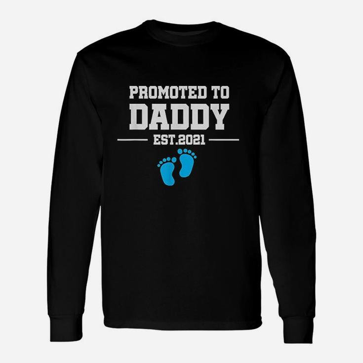 Promoted To Daddy 2021 Soon To Be Dad Husband Long Sleeve T-Shirt