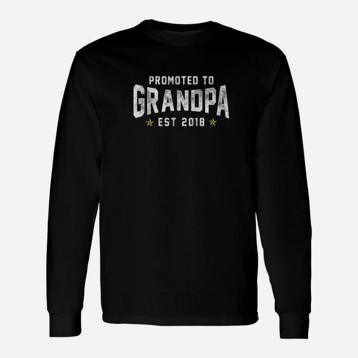 Promoted To Grandpa Premium New Daddy Apparel Long Sleeve T-Shirt