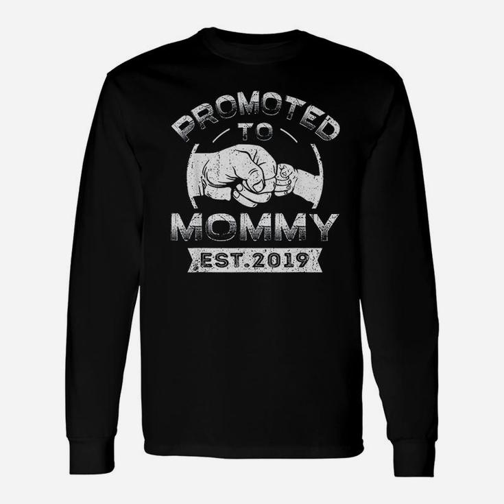 Promoted To Mommy Est 2019 Vintage New Mom Mama Long Sleeve T-Shirt