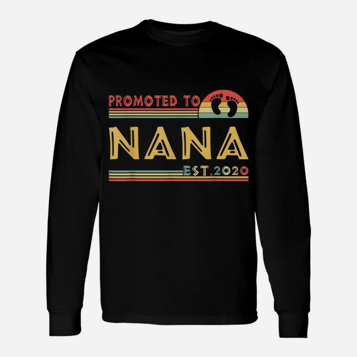 Promoted To Nana Est 2022 Vintage Retro Long Sleeve T-Shirt