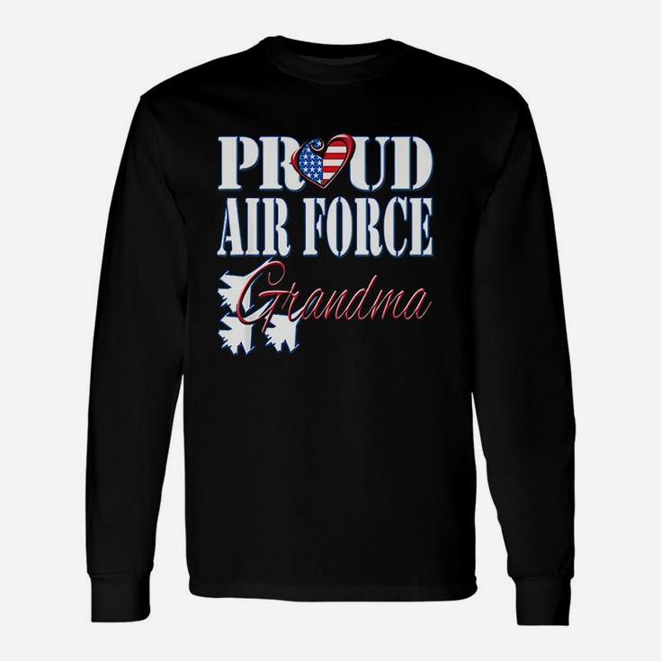 Proud Air Force Grandma Us Heart Military Long Sleeve T-Shirt