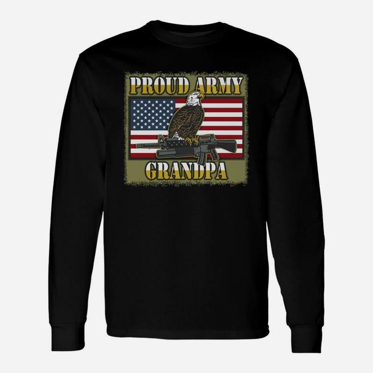 Proud Army Grandpa Bald Eagle Long Sleeve T-Shirt