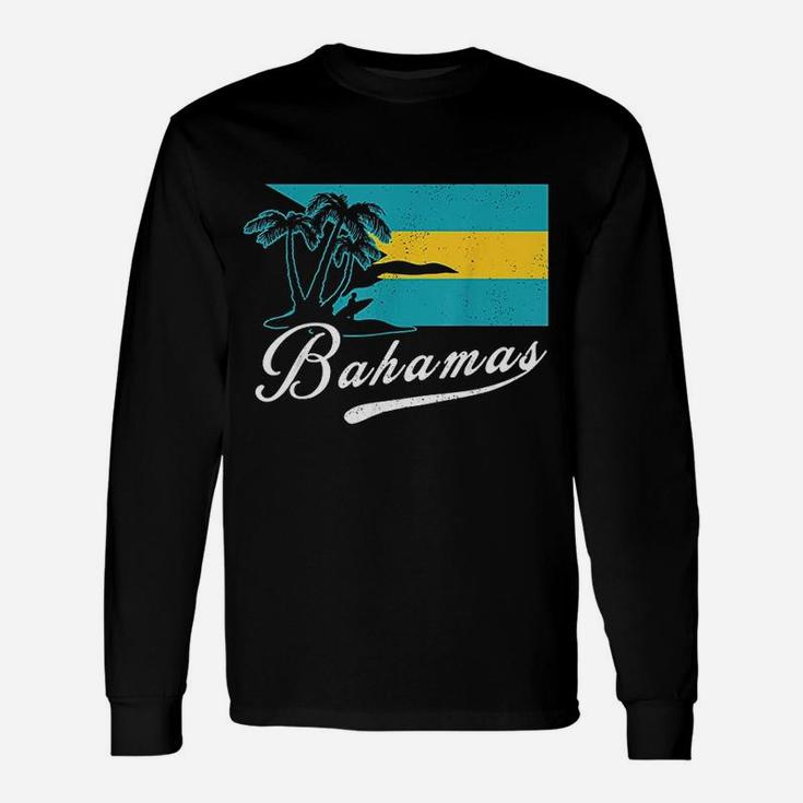 Proud Bahamas Bahamians Flag Idea Long Sleeve T-Shirt