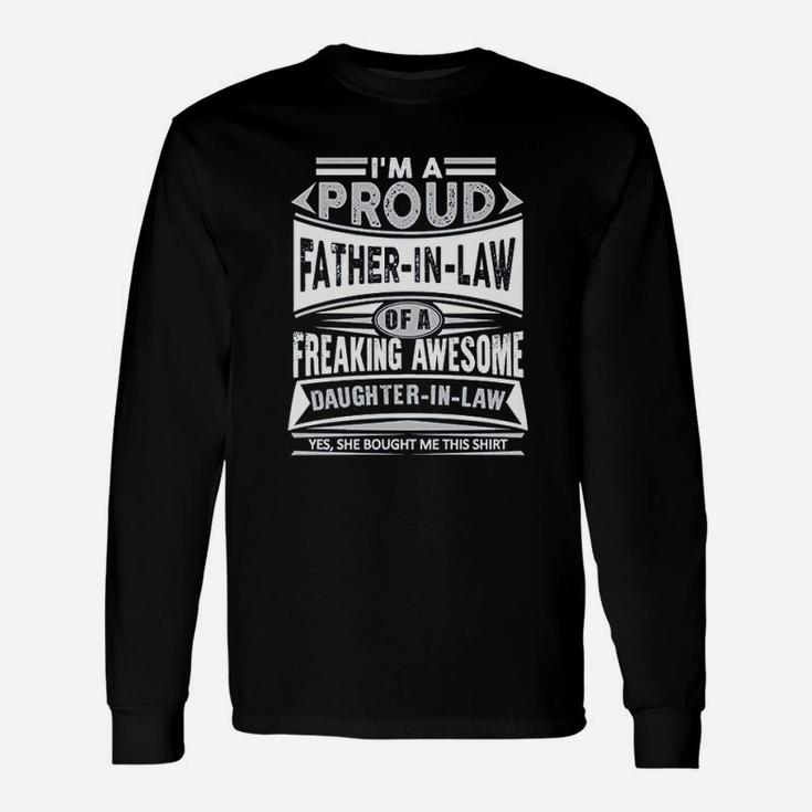 Proud Father In Law Basic, best christmas gifts for dad Long Sleeve T-Shirt