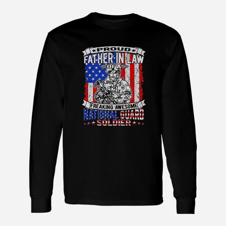 Proud Father Of National Guard Soldier Army Dad Long Sleeve T-Shirt