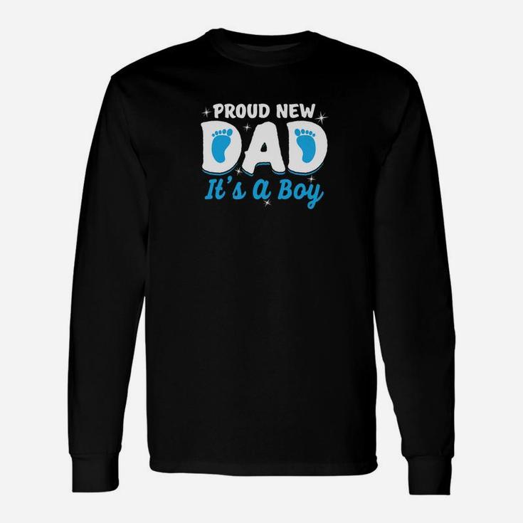 Proud New Dad Its A Boy Expecting Baby Birth Premium Long Sleeve T-Shirt