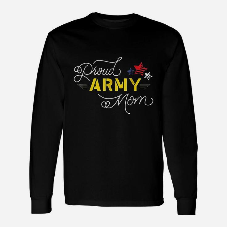 Proud Us Army Mom Stars Veteran Mothers Long Sleeve T-Shirt