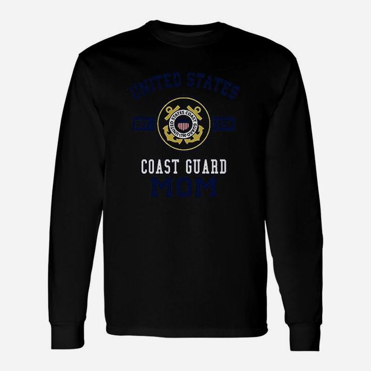 Proud Us Coast Guard Mom Military Pride Long Sleeve T-Shirt