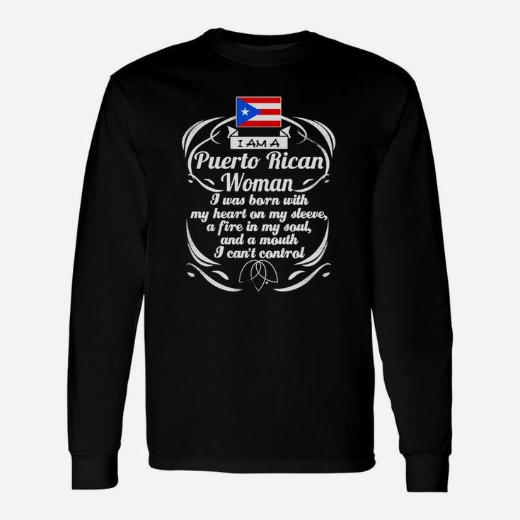 Puerto Rico Shirt For Women-puerto Rican Tshirt Long Sleeve T-Shirt