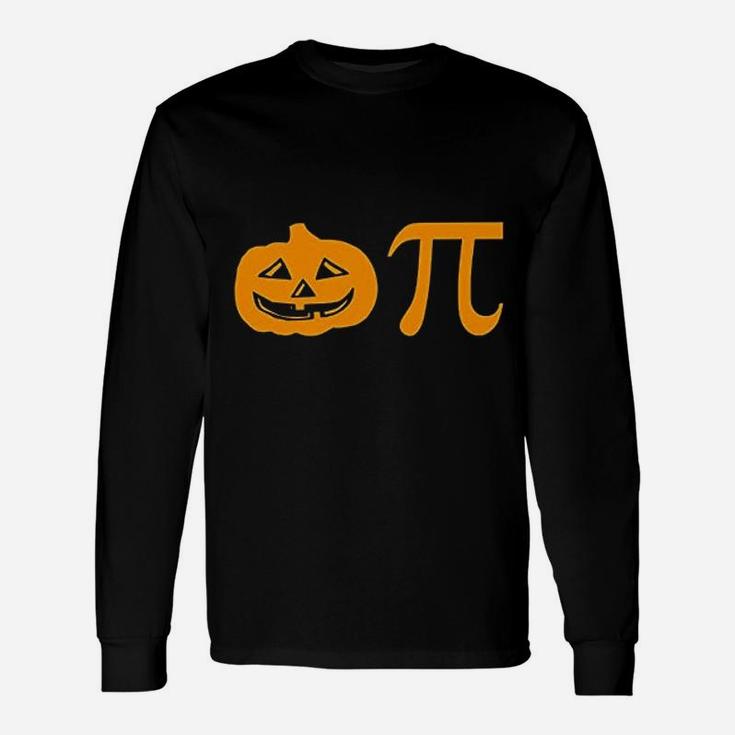 Pumpkin Pi Halloween Geek Math Pi Graphic Long Sleeve T-Shirt