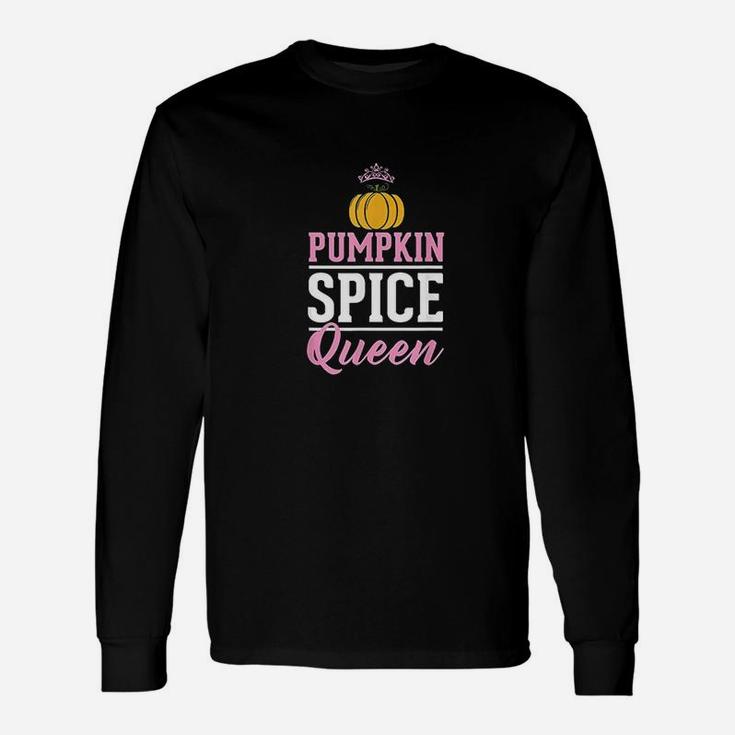 Pumpkin Spice Queen Latte Fall Autumn Season Long Sleeve T-Shirt