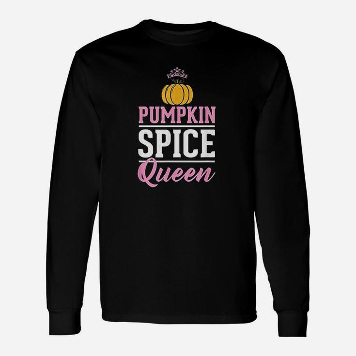 Pumpkin Spice Queen Latte Fall Autumn Season Long Sleeve T-Shirt