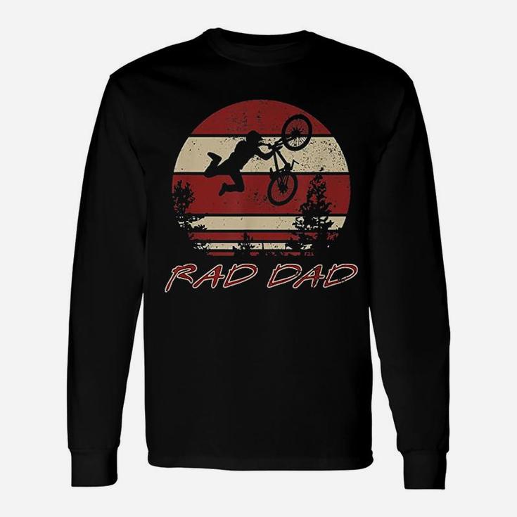 Rad Dad Racing Retro Vintage 80s Bmx Biking Distressed Long Sleeve T-Shirt