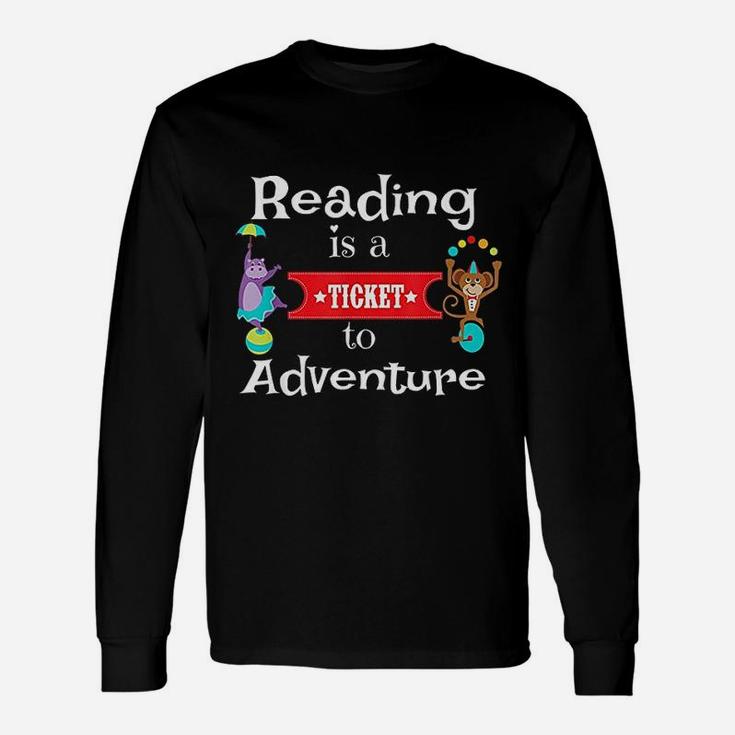 Reading For And Teachers Circus Animal Reading Long Sleeve T-Shirt