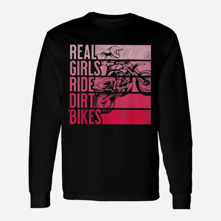 Real Girls Ride Dirt Bikes Motocross Lovers T-Shirt Seseable UK