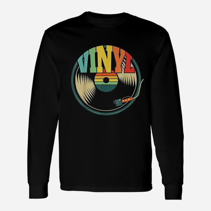 Record Collector Turntable Vintage Vinyl Music Long Sleeve T-Shirt