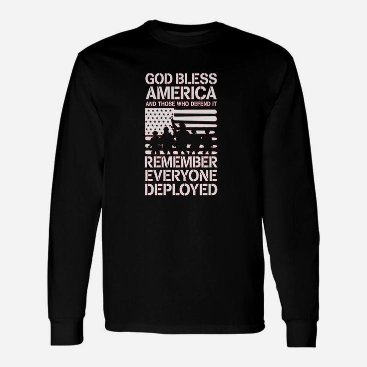 Red Friday Military Remember Everyone Deployed Support Our Troops Long Sleeve T-Shirt