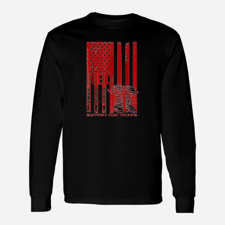 Red Friday Military Support Our Troops Long Sleeve T-Shirt