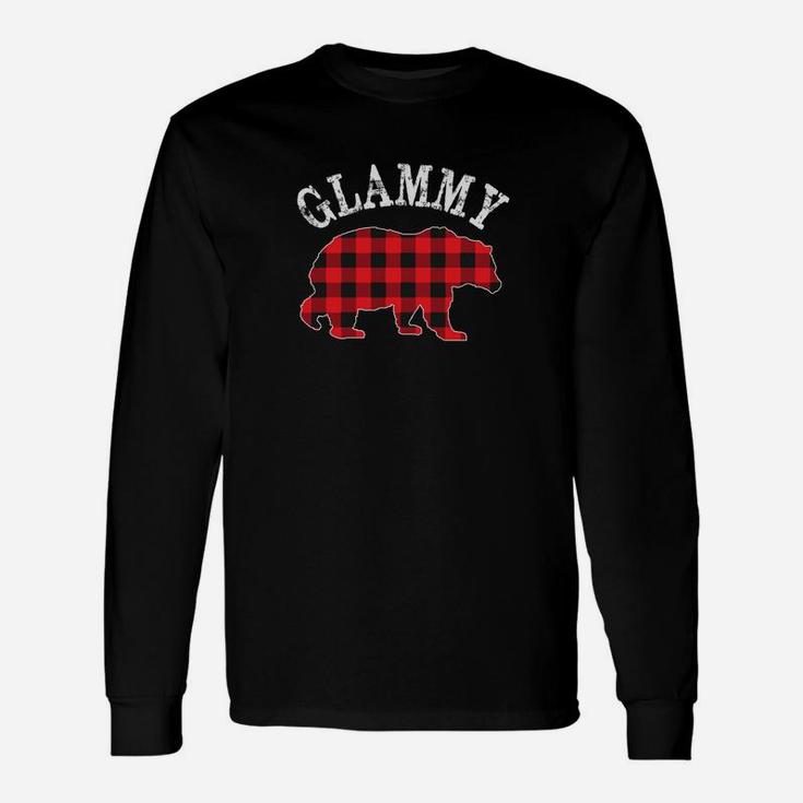 Red Plaid Glammy Bear Buffalo Matching Pajama Long Sleeve T-Shirt