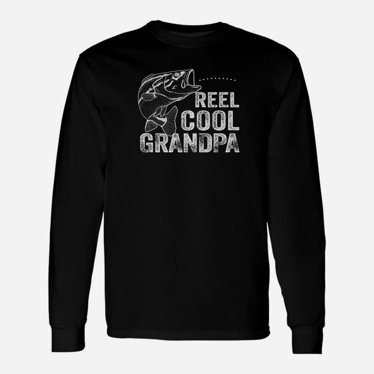 Reel Cool Grandpa Fishing Shirt Fathers Day Fisherman Premium Long Sleeve T-Shirt