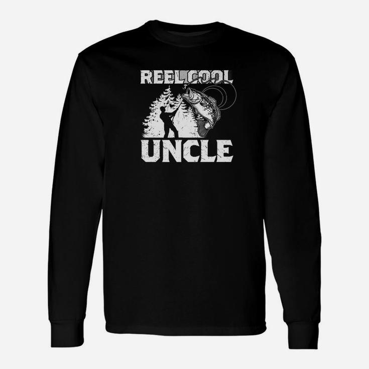 Reel Cool Uncle Fathers Day Fishing Lover Long Sleeve T-Shirt