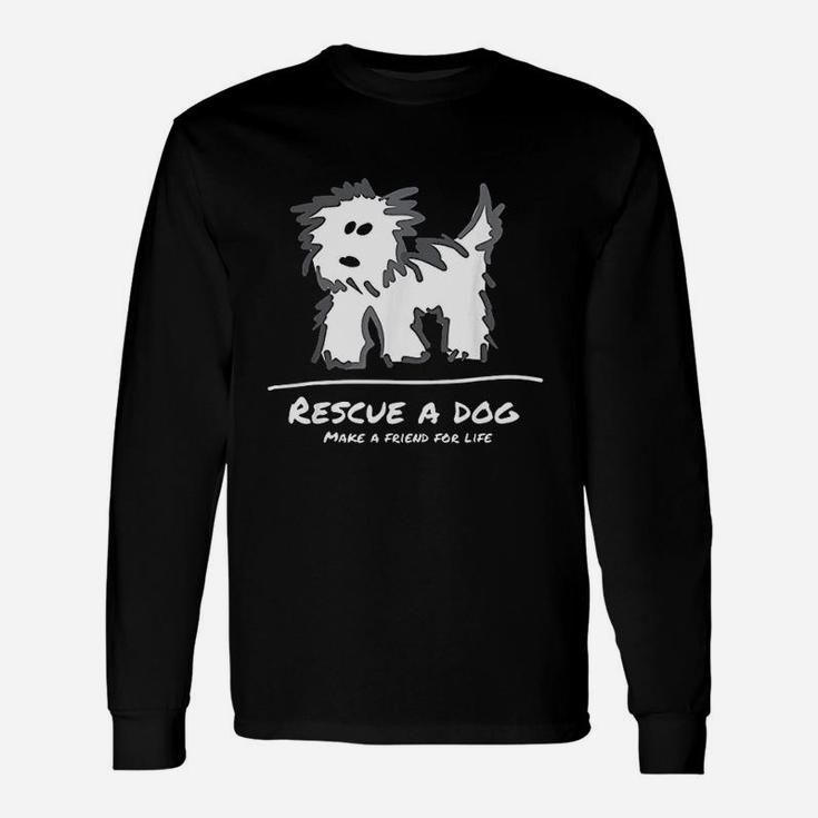 Rescue A Dog Dont Shop Adopt Animal Lover Long Sleeve T-Shirt