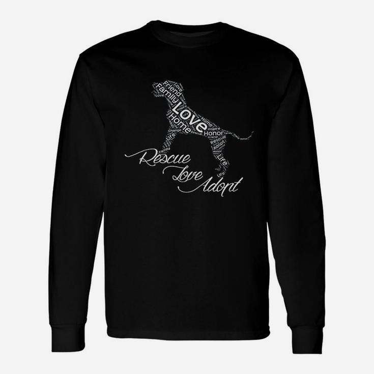 Rescue Love Adopt Pitbull Dogs Pit Bull Dogs Animal Long Sleeve T-Shirt