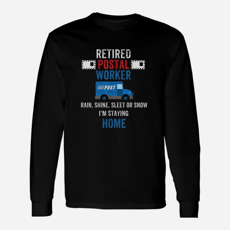 Retired Postal Worker Postman Retirement Long Sleeve T-Shirt