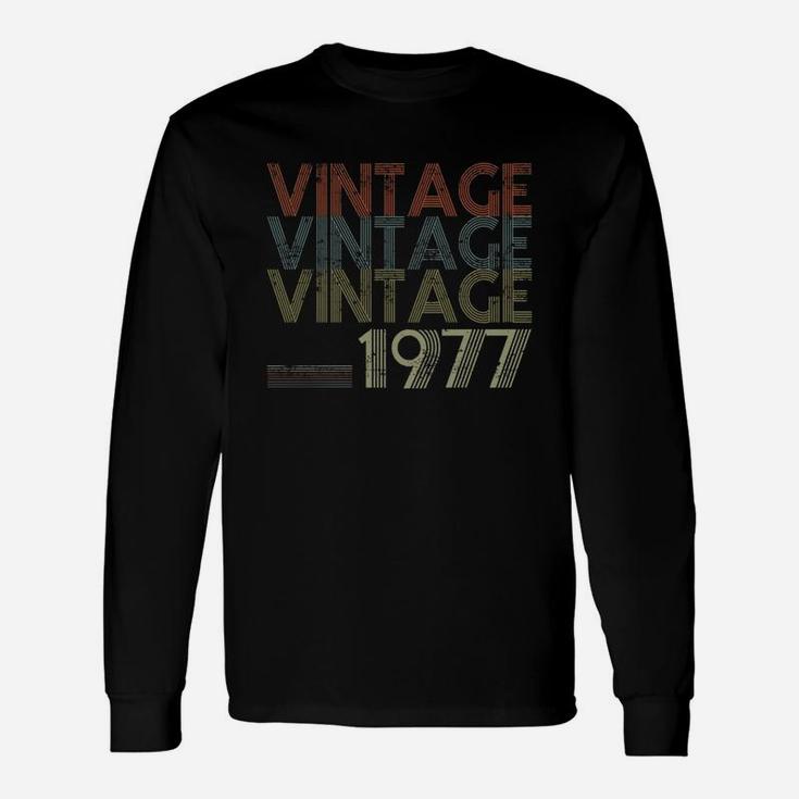 Retro Classic Vintage 1977 45th 45 Yrs Years Old Long Sleeve T-Shirt