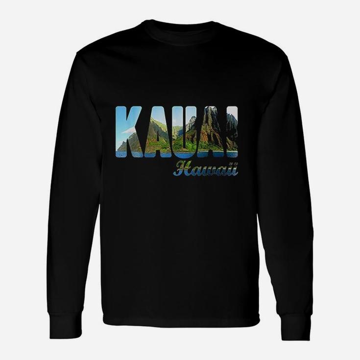 Retro Classic Vintage Summer Kauai Hawaii Long Sleeve T-Shirt