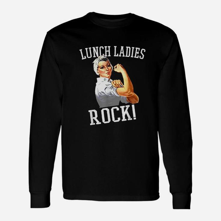 Retro Lunch Ladies Rock Cafeteria Worker Lunch Lady Long Sleeve T-Shirt