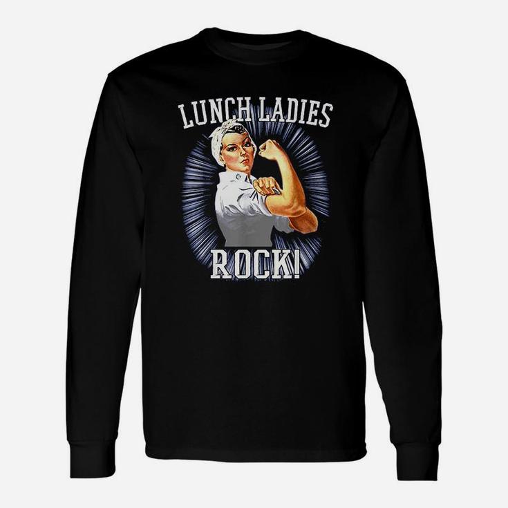 Retro Lunch Ladies Rock Cafeteria Worker Lunch Lady Long Sleeve T-Shirt