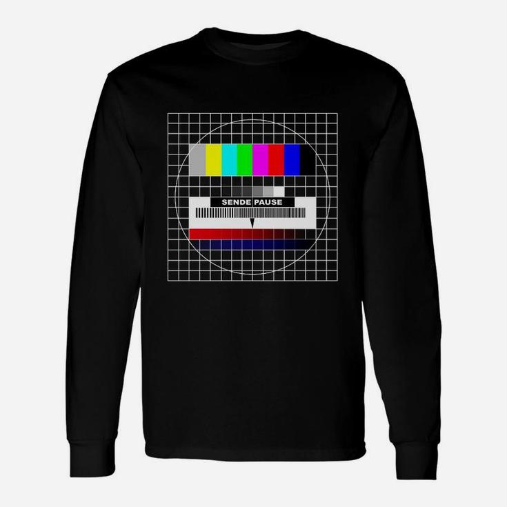 Retro TV-Testbild Langarmshirts Sendepause Design für Vintage-Fans