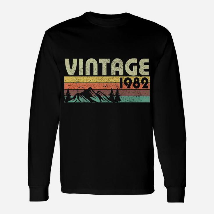 Retro Vintage 1982 Graphics 40th Birthday Long Sleeve T-Shirt