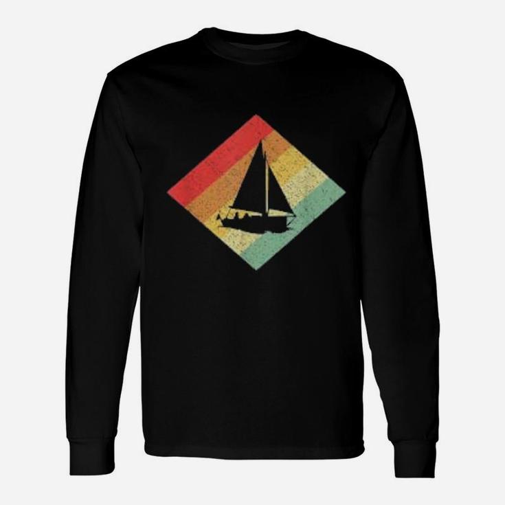 Retro Vintage 80s Sailing Sail Long Sleeve T-Shirt