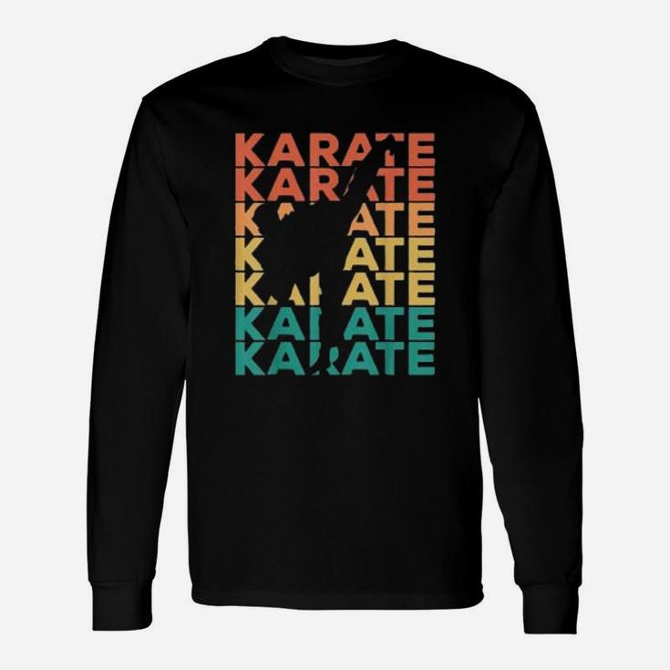 Retro Vintage Karate For Karateka Long Sleeve T-Shirt