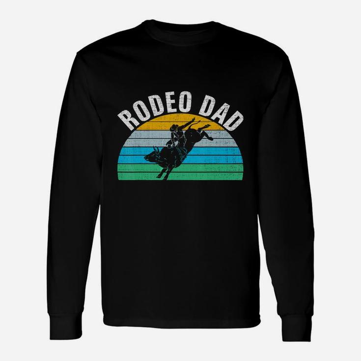 Retro Vintage Rodeo Dad Bull Rider Father's Day T-shirt Long Sleeve T-Shirt