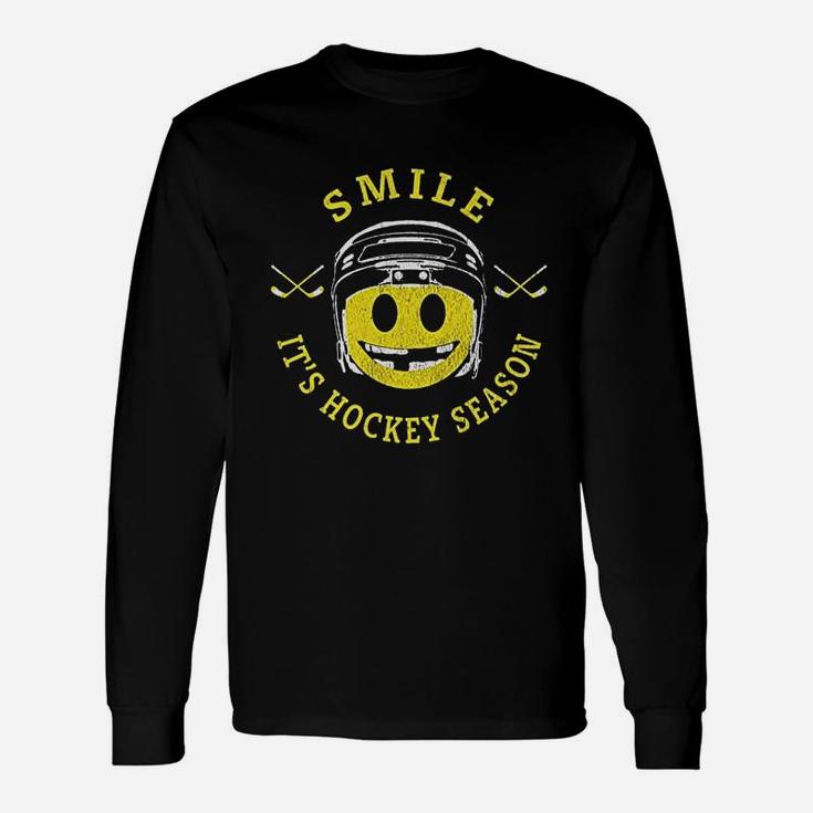 Retro Vintage Smile It Is Hockey Season Long Sleeve T-Shirt
