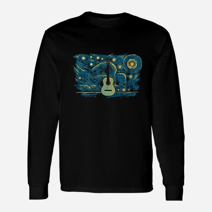 Retro Vintage Style Classical Guitar Long Sleeve T-Shirt