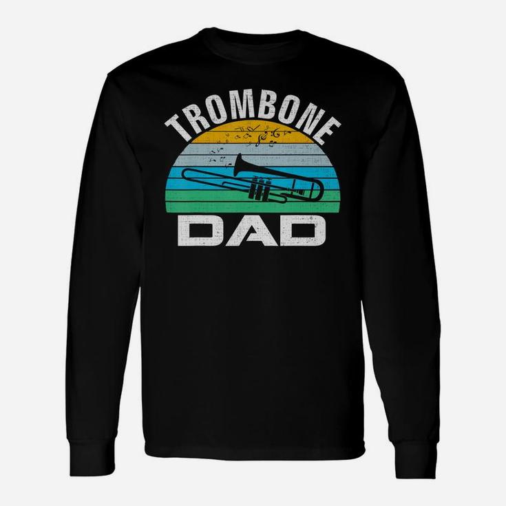 Retro Vintage Trombone Dad Music Father's Day T-shirt Long Sleeve T-Shirt
