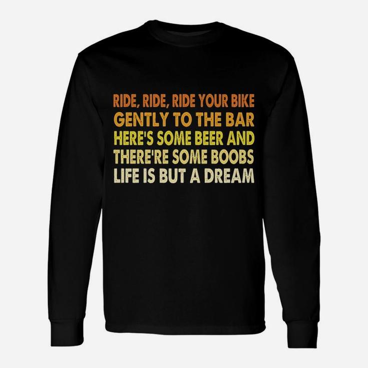 Ride Ride Ride Your Bike Vintage Long Sleeve T-Shirt