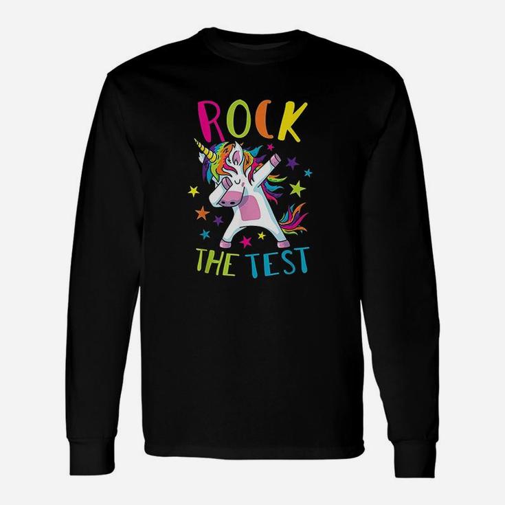 Rock The Test Back School Teacher Long Sleeve T-Shirt
