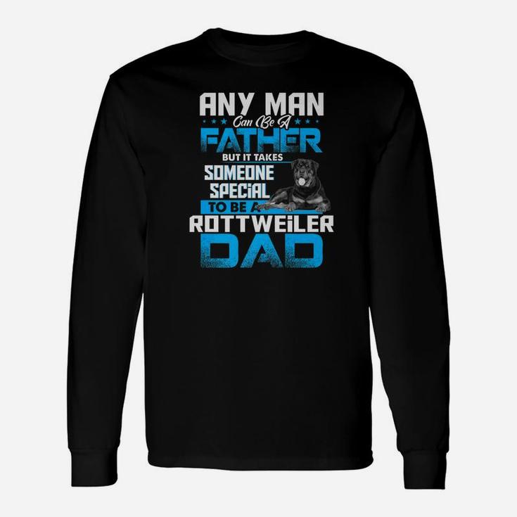 Rottweiler Dad Dog Lovers Fathers Day Gif Long Sleeve T-Shirt