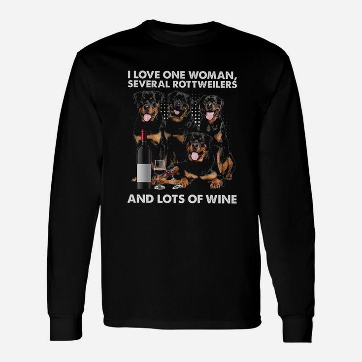 Rottweiler I Love One Woman Several Dogs Long Sleeve T-Shirt