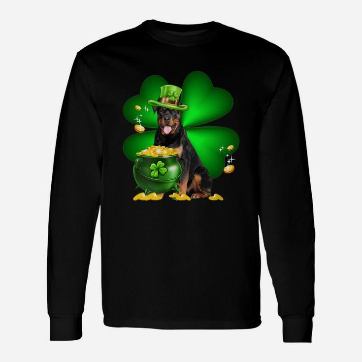 Rottweiler Shamrock St Patricks Day Irish Great Dog Lovers Long Sleeve T-Shirt