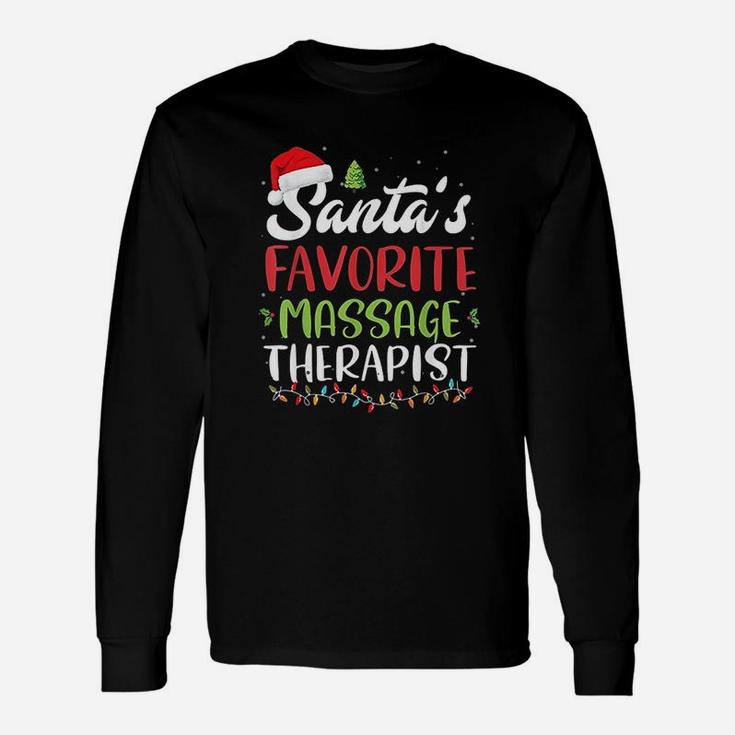 Santa Favorite Massage Therapist Christmas Long Sleeve T-Shirt