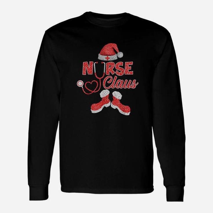 Santa Icu Elf Er Nurse Claus Squad Hat Christmas Long Sleeve T-Shirt