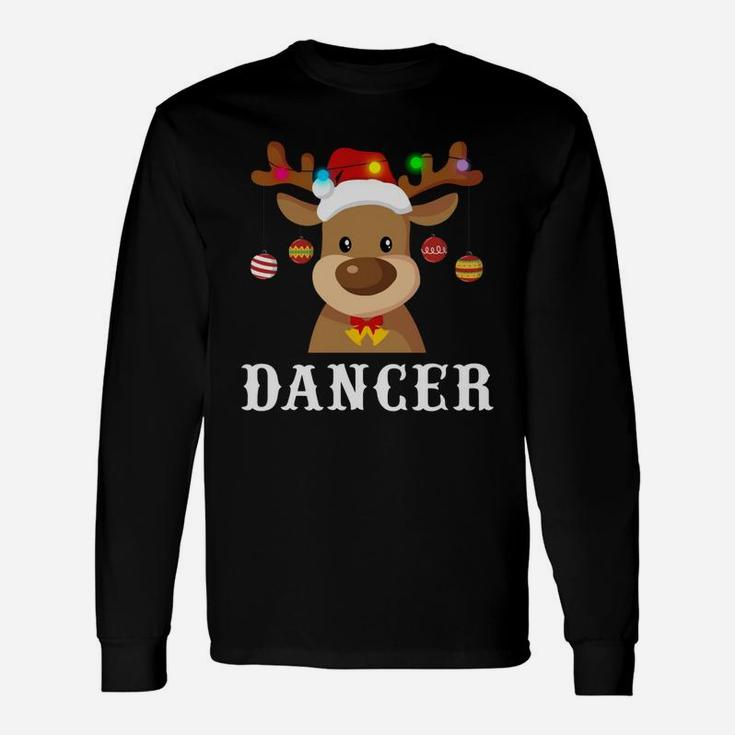 Santa Reindeer Dancer Xmas Group Costume T-shirt Long Sleeve T-Shirt